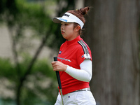 Miyu Yamashita of Japan walks on the 3rd green  during the final round of the KPMG Women's PGA Championship at Sahalee Country Club on Sunda...