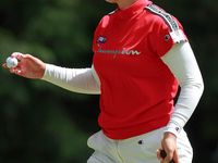 Miyu Yamashita of Japan walks off of the 3rd green  during the final round of the KPMG Women's PGA Championship at Sahalee Country Club on S...