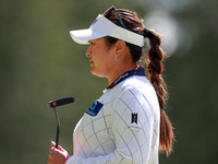 Lilia Vu of California waits on the 3rd green during the final round of the KPMG Women's PGA Championship at Sahalee Country Club on Sunday,...