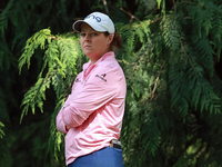 Ally Ewing of Mississippi waits at the 4th tee during the final round of the KPMG Women's PGA Championship at Sahalee Country Club on Sunday...