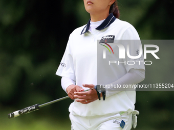 Jin Young Ko of Republic of Korea walks up to the 3rd green during the final round of the KPMG Women's PGA Championship at Sahalee Country C...