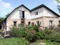 A house is being damaged by a Russian missile attack in Vasylkiv, Ukraine, on June 23, 2024. On Sunday morning, June 23, anti-aircraft missi...