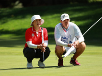 Amy Yang of Republic of Korea lines up her putt on the second green during Day Four of the KPMG Women's PGA Championship at Sahalee Country...