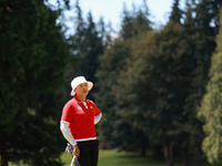 Amy Yang of Republic of Korea waits on the 6th hole during Day Four of the KPMG Women's PGA Championship at Sahalee Country Club in Sammamis...