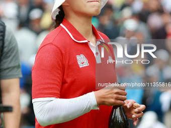 Amy Yang of Republic of Korea celebrates after winning the KPMG Women's PGA Championship at Sahalee Country Club in Sammamish, Washington, U...