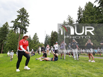 Amy Yang of Republic of Korea heads to the 17th hole during Day Four of the KPMG Women's PGA Championship at Sahalee Country Club in Sammami...