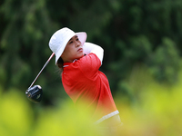 Amy Yang of Republic of Korea tees off on the 15th hole during Day Four of the KPMG Women's PGA Championship at Sahalee Country Club in Samm...