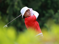 Amy Yang of Republic of Korea tees off on the 15th hole during Day Four of the KPMG Women's PGA Championship at Sahalee Country Club in Samm...