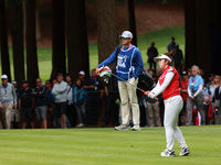 Miyu Yamashita of Japan follows her shot toward the 18th green during Day Four of the KPMG Women's PGA Championship at Sahalee Country Club...