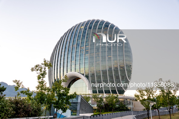 Beijing Sunrise Oriental Kempinski Hotel is standing by Yanqi Lake in Huairou District, Beijing, China, on October 3, 2018. 