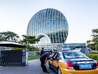 Beijing Sunrise Oriental Kempinski Hotel is standing by Yanqi Lake in Huairou District, Beijing, China, on October 3, 2018. (