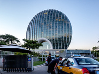 Beijing Sunrise Oriental Kempinski Hotel is standing by Yanqi Lake in Huairou District, Beijing, China, on October 3, 2018. (