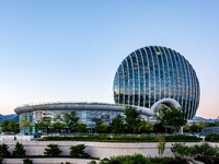 Beijing Sunrise Oriental Kempinski Hotel is standing by Yanqi Lake in Huairou District, Beijing, China, on October 3, 2018. (