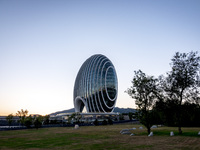 Beijing Sunrise Oriental Kempinski Hotel is standing by Yanqi Lake in Huairou District, Beijing, China, on October 3, 2018. (