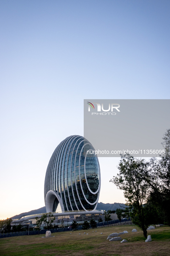 Beijing Sunrise Oriental Kempinski Hotel is standing by Yanqi Lake in Huairou District, Beijing, China, on October 3, 2018. 