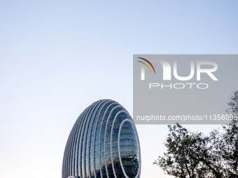 Beijing Sunrise Oriental Kempinski Hotel is standing by Yanqi Lake in Huairou District, Beijing, China, on October 3, 2018. (