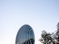 Beijing Sunrise Oriental Kempinski Hotel is standing by Yanqi Lake in Huairou District, Beijing, China, on October 3, 2018. (