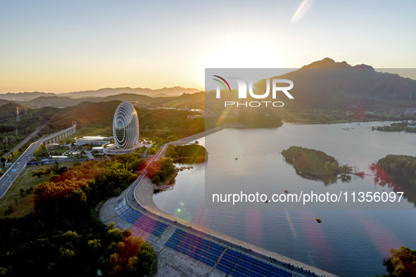 Beijing Sunrise Oriental Kempinski Hotel is standing by Yanqi Lake in Huairou District, Beijing, China, on October 3, 2018. 