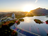 Beijing Sunrise Oriental Kempinski Hotel is standing by Yanqi Lake in Huairou District, Beijing, China, on October 3, 2018. (