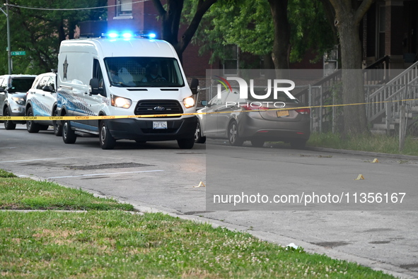 A 29-year-old male victim is being shot in Chicago, Illinois, United States, on June 23, 2024. At approximately 6:45 p.m., Sunday evening, o...