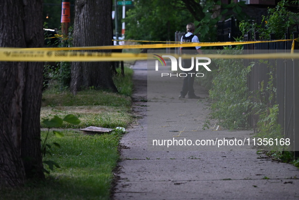 A 29-year-old male victim is being shot in Chicago, Illinois, United States, on June 23, 2024. At approximately 6:45 p.m., Sunday evening, o...