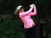 Brooke Henderson of Canada tees off on the third hole during Day Four of the KPMG Women's PGA Championship at Sahalee Country Club in Sammam...