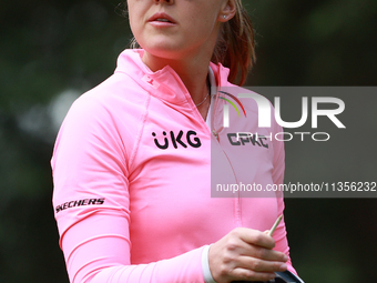 Brooke Henderson of Canada walks on the third hole during Day Four of the KPMG Women's PGA Championship at Sahalee Country Club in Sammamish...