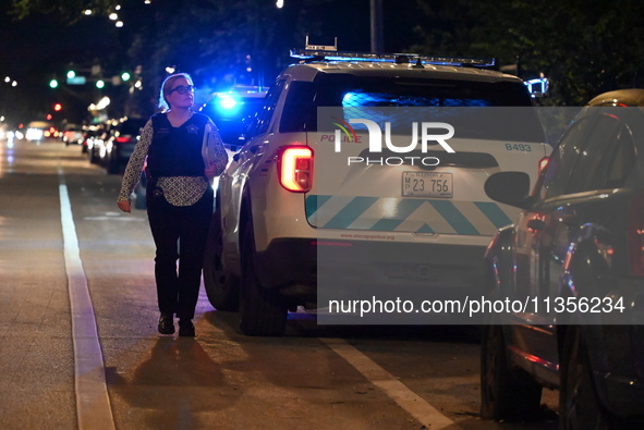 A 24-year-old male victim is being shot multiple times and is in critical condition in Chicago, Illinois, United States, on June 23, 2024. A...