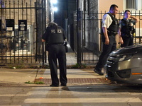 A 24-year-old male victim is being shot multiple times and is in critical condition in Chicago, Illinois, United States, on June 23, 2024. A...