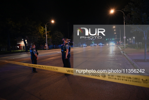 Three teenagers are being shot in Chicago, Illinois, United States, on June 23, 2024. At approximately 9:46 p.m., Sunday evening on the 200...