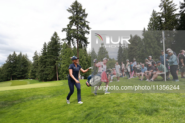 Lexi Thompson of the United States heads to the 17th hole during Day Four of the KPMG Women's PGA Championship at Sahalee Country Club in Sa...