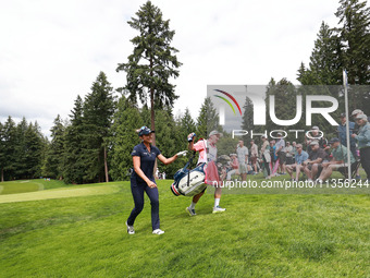 Lexi Thompson of the United States heads to the 17th hole during Day Four of the KPMG Women's PGA Championship at Sahalee Country Club in Sa...