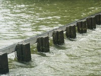 Shengtang Gate is releasing water from the West Lake in Hangzhou, China, on June 24, 2024. On the same day, the National Meteorological Cent...