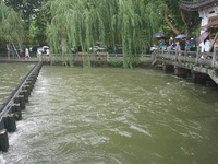 Shengtang Gate is releasing water from the West Lake in Hangzhou, China, on June 24, 2024. On the same day, the National Meteorological Cent...