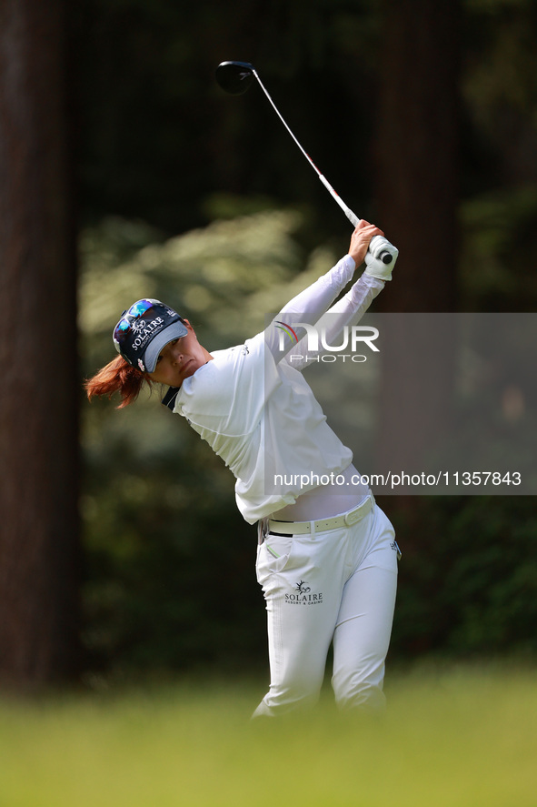 Jin Young Ko of Republic of Korea tees off on the thiurd hole during Day Four of the KPMG Women's PGA Championship at Sahalee Country Club i...