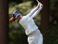 Jin Young Ko of Republic of Korea tees off on the thiurd hole during Day Four of the KPMG Women's PGA Championship at Sahalee Country Club i...