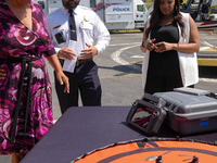 Mayor Muriel Bowser Was Joined By DC Metropolitan Police Chief Pamela Smith To Unveil A New ''FALCON ONE'' Helicopter, An Airbus H-125, That...