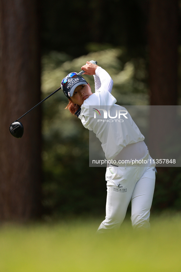 Jin Young Ko of Republic of Korea tees off on the thiurd hole during Day Four of the KPMG Women's PGA Championship at Sahalee Country Club i...