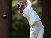 Jin Young Ko of Republic of Korea tees off on the thiurd hole during Day Four of the KPMG Women's PGA Championship at Sahalee Country Club i...