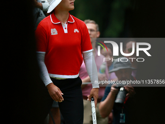 Amy Yang of Republic of Korea walks on the 8th green during Day Four of the KPMG Women's PGA Championship at Sahalee Country Club in Sammami...