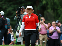 Amy Yang of Republic of Korea celebrates her birdie on the 8th green during Day Four of the KPMG Women's PGA Championship at Sahalee Country...