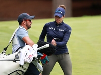 Gaby Lopez of Mexico pulls a club from her bag on the 16th green during Day Four of the KPMG Women's PGA Championship at Sahalee Country Clu...