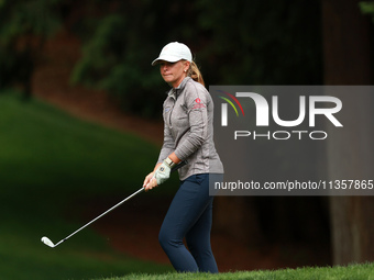 Lauren Hartlage of the United States plays her shot toward the 16th green during Day Four of the KPMG Women's PGA Championship at Sahalee Co...