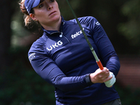 Gaby Lopez of Mexico tees off on the third hole during Day Four of the KPMG Women's PGA Championship at Sahalee Country Club in Sammamish, W...