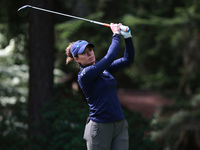 Gaby Lopez of Mexico tees off on the third hole during Day Four of the KPMG Women's PGA Championship at Sahalee Country Club in Sammamish, W...