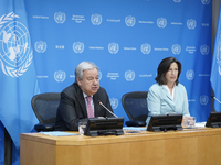 UN Secretary-General Antonio Guterres and Under Secretary  General for Global Communications, Melissa Fleming discuss work needed to institu...