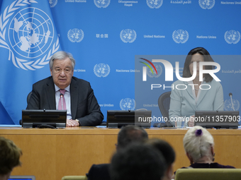 UN Secretary-General Antonio Guterres and Under Secretary  General for Global Communications, Melissa Fleming discuss work needed to institu...