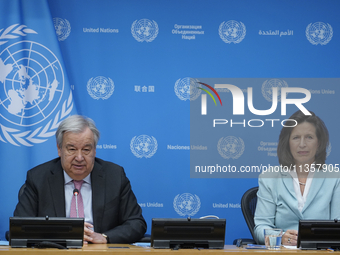 UN Secretary-General Antonio Guterres and Under Secretary  General for Global Communications, Melissa Fleming discuss work needed to institu...