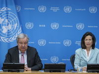 UN Secretary-General Antonio Guterres and Under Secretary  General for Global Communications, Melissa Fleming discuss work needed to institu...