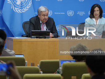 UN Secretary-General Antonio Guterres and Under Secretary  General for Global Communications, Melissa Fleming discuss work needed to institu...